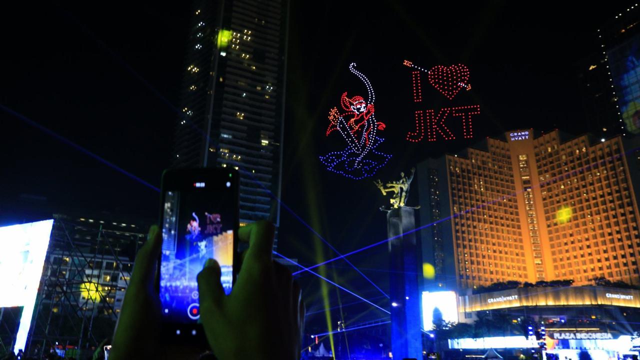 Malam Tahun Baru 2025 di Bundaran HI