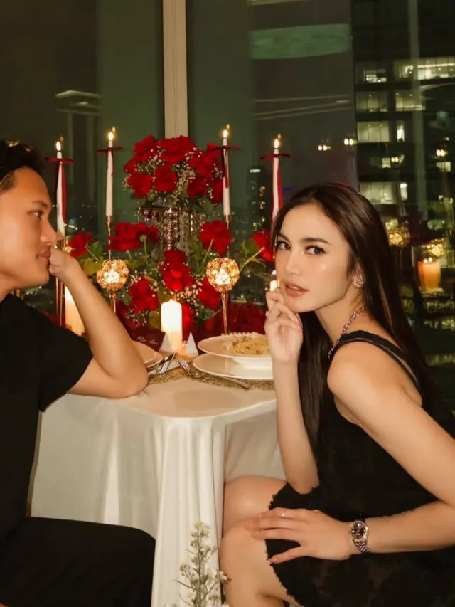 Mahalini dan Rizky Febian Rayakan dinner romantis. [@mahaliniraharja]