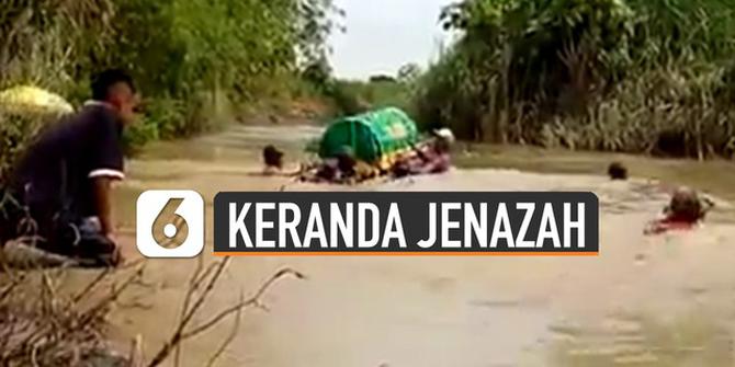 VIDEO: Viral Keranda Jenazah Dihanyutkan Lewat Sungai Untuk Menuju Pemakaman