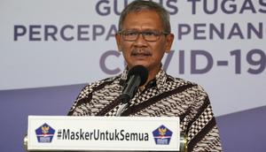 Juru Bicara Pemerintah Untuk Penanganan COVID-19, Achmad Yurianto pada konferensi pers update Corona di Graha BNPB, Jakarta, Rabu (15/4/2020). (Dok Badan Nasional Penanggulangan Bencana/BNPB)