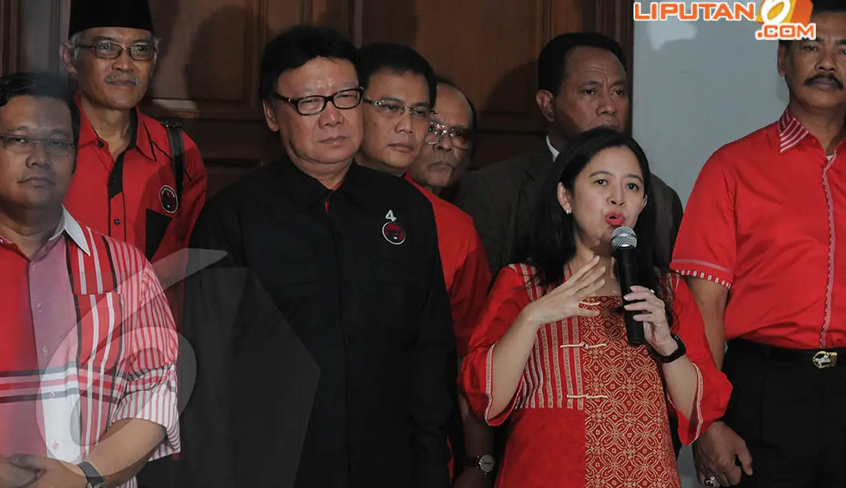 Pengurus daerah PDIP adakan rapat di kediaman Megawati Soekarnoputri, Jalan Teuku Umar, Jakarta, Selasa (15/04/2014) (Liputan6.com/Herman Zakharia).