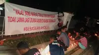 Lilin simpati untuk Ahok di NTT (Liputan6.com/ Ola Keda)