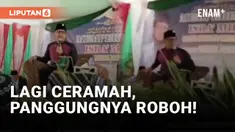 Brak! Panggung Roboh saat Ustadz Zacky Mirza Ceramah