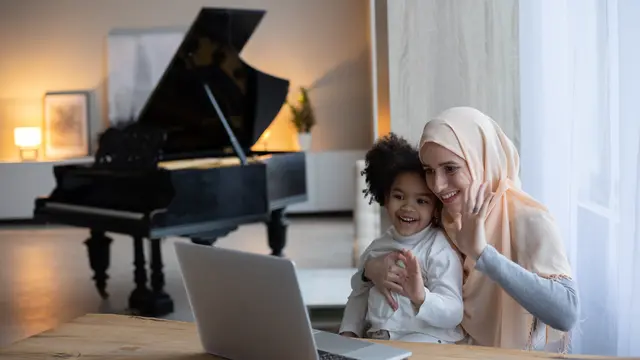 Ilustrasi ibu dan anak perempuan