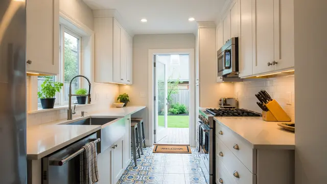 Model Dapur Dekat Pintu Belakang (Image by Gemini AI)
