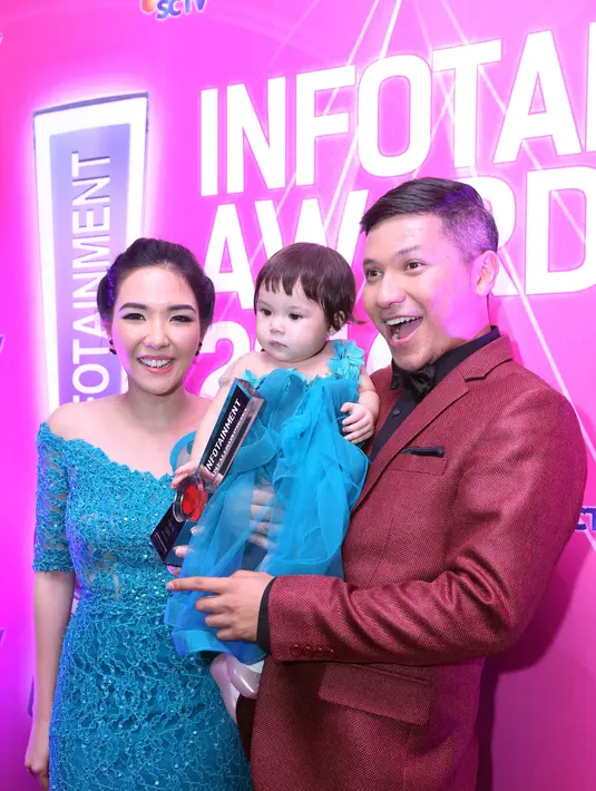 Di ajang Infotainment Awards 2016 yang diadakan di Studio 6 Emtek City, kawasan Daan Mogot, Jakarta Barat, Jumat (22/1/2016) mala mini, Gempi masuk ke dalam daftar nominasi ‘Bayi Gorgeous’. (Nurwahyunan/Bintang.com)