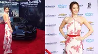 Yoo Ri El menghadiri premier film Captain America: The Winter Soldier di Los Angeles