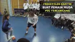 Lisa Zimouche, freestyler cantik asal Prancis ini berhasil membuat pemain muda PSG tercengang