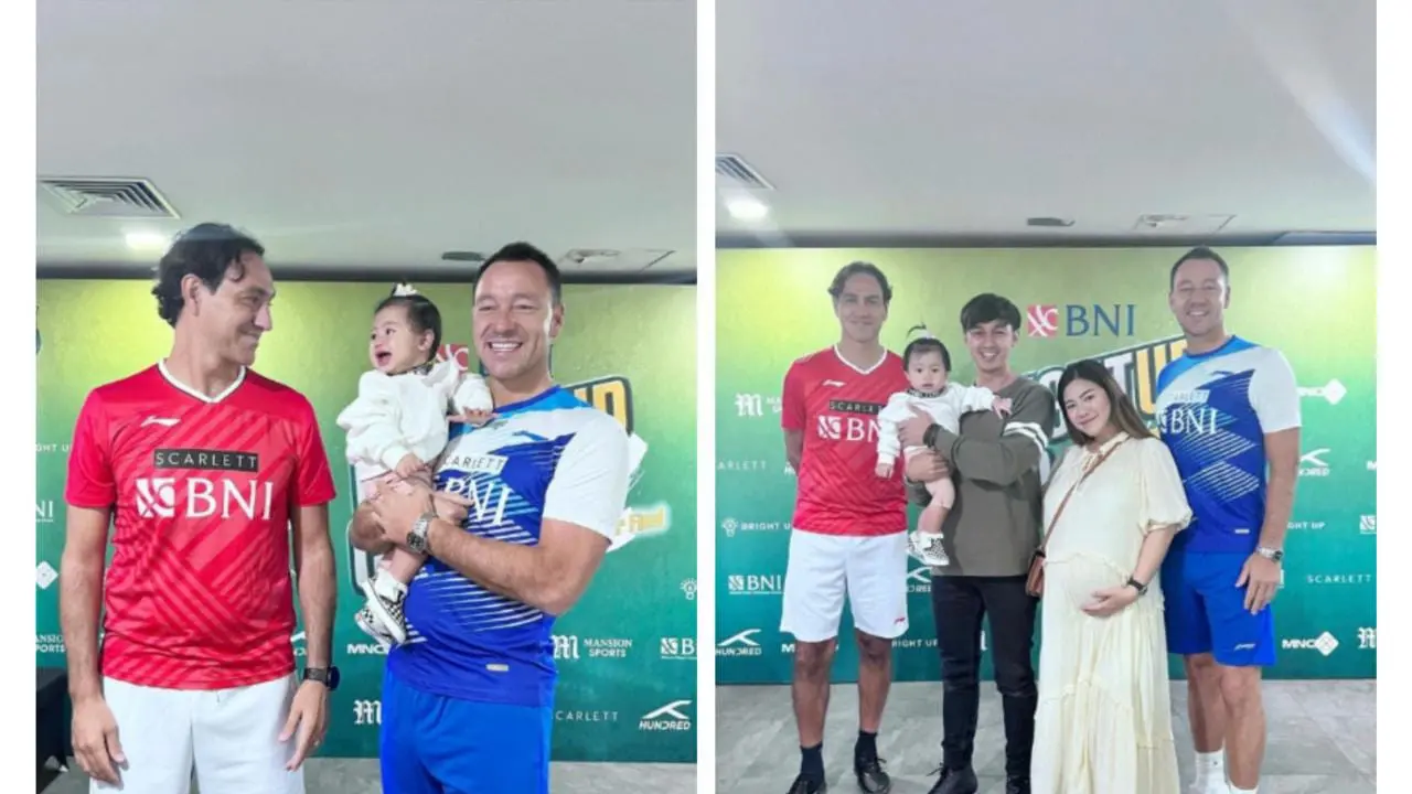 Potert baby Bible saat Digendong Alessandro Nesta dan John Terry
