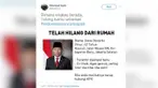 Warganet ikut ramai membicarakan hilangnya Ketua DPR Setya Novanto. Seharian, tanda pagar (tagar) ini paling banyak dibicarakan.