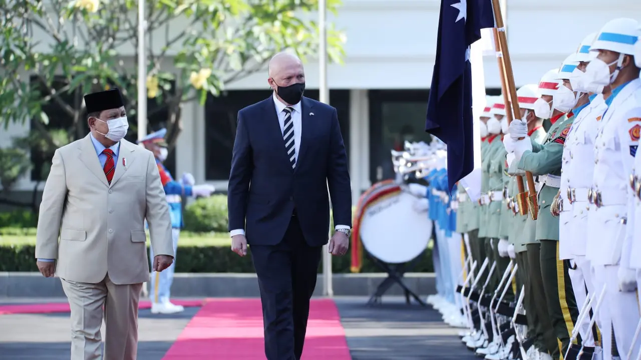 Menteri Pertahanan Prabowo Subianto dan Menhan Australia Peter Dutton.