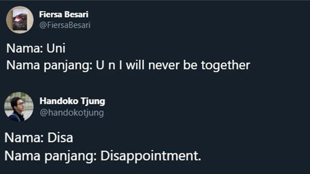 7 Nama Panjang ala Netizen Ini Sedih Banget, Bikin Galau