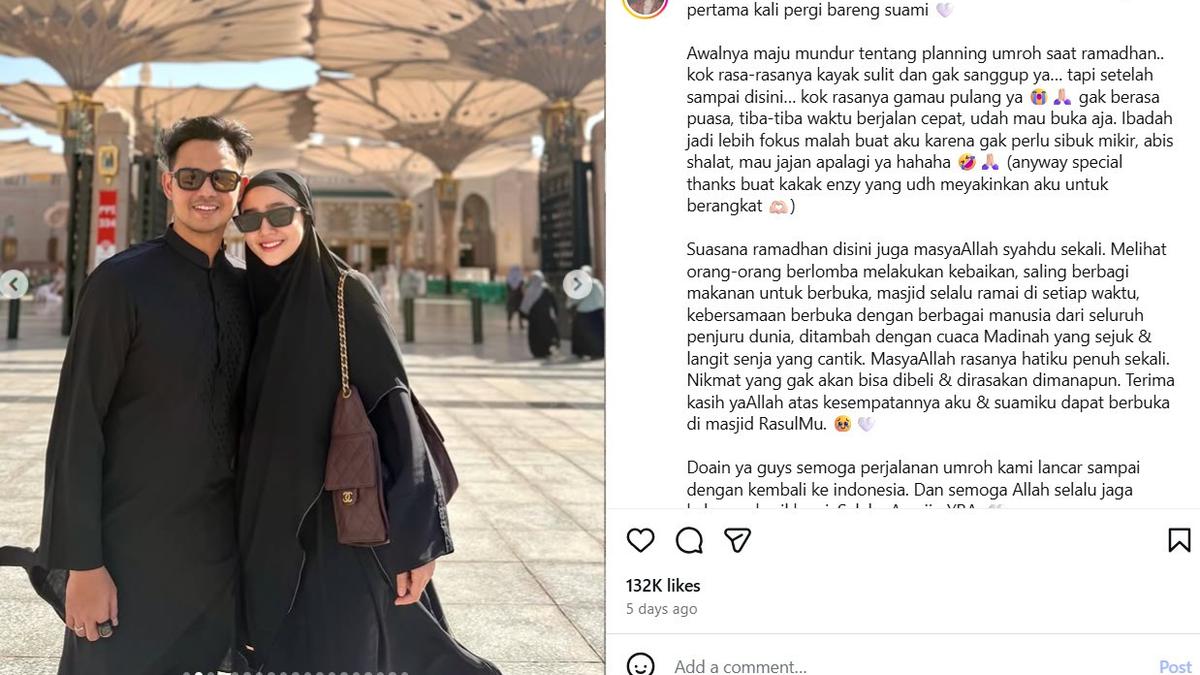 Febby Rastanty Awalnya Ragu Jalani Ramadan di Tanah Suci, Belakangan Malah Tak Ingin Pulang