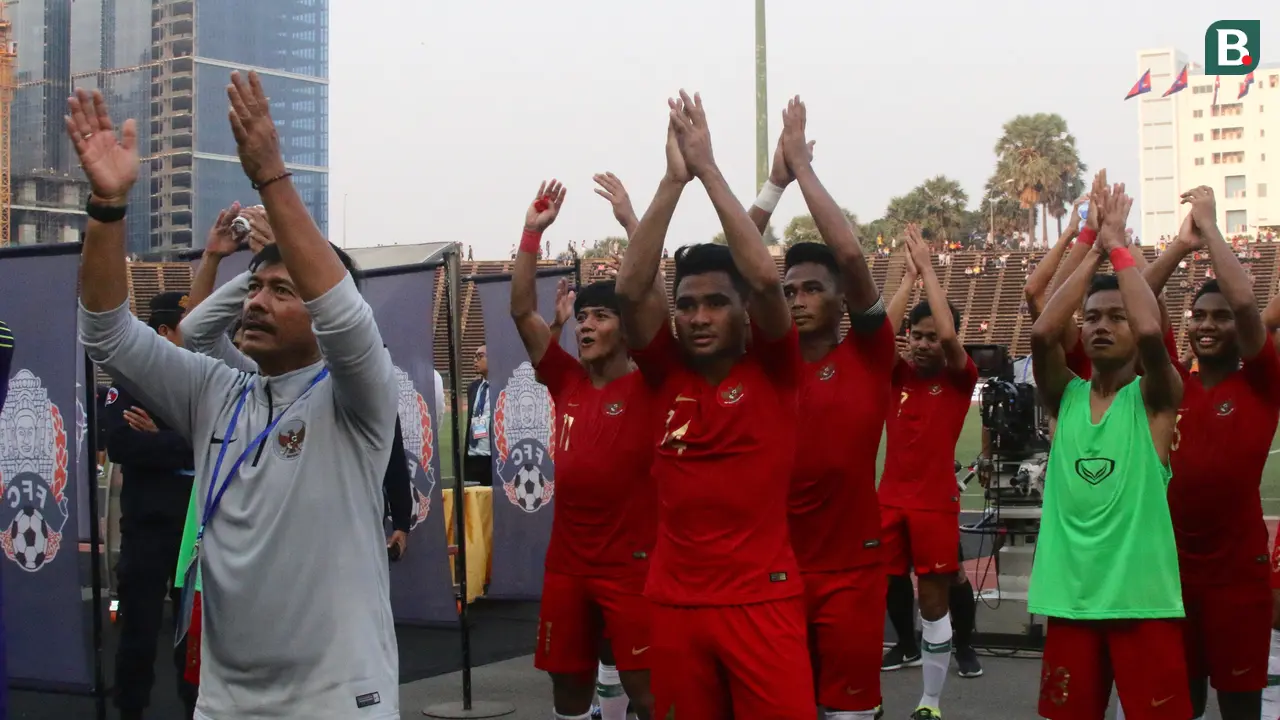 Indra Sjafri dan para pemain Timnas Indonesia U-22