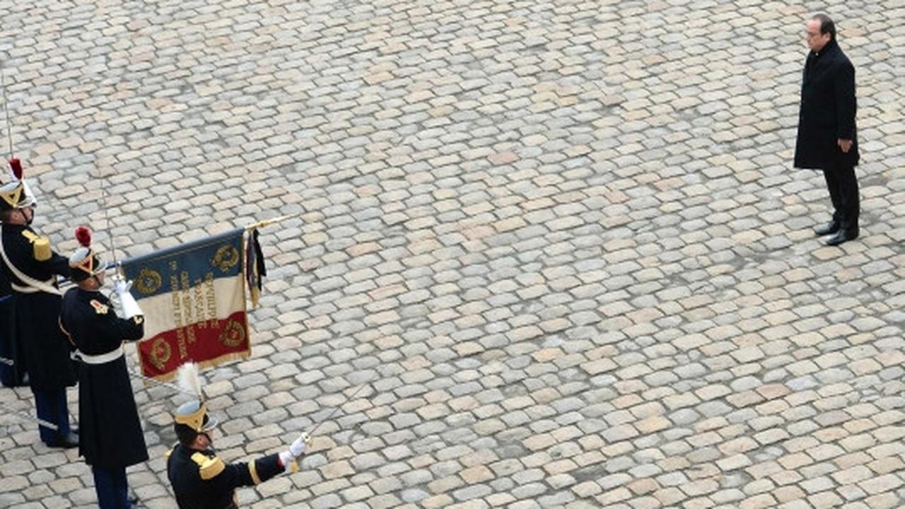 Suasana khidmat upacara mengenang korban Teror Paris