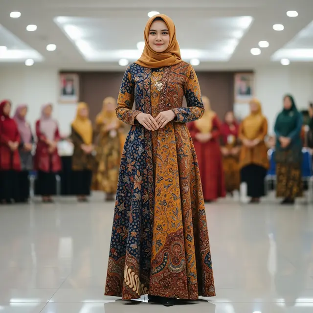 9 Model Gamis Batik untuk Organisasi Wanita, Tampil Anggun dan Profesional