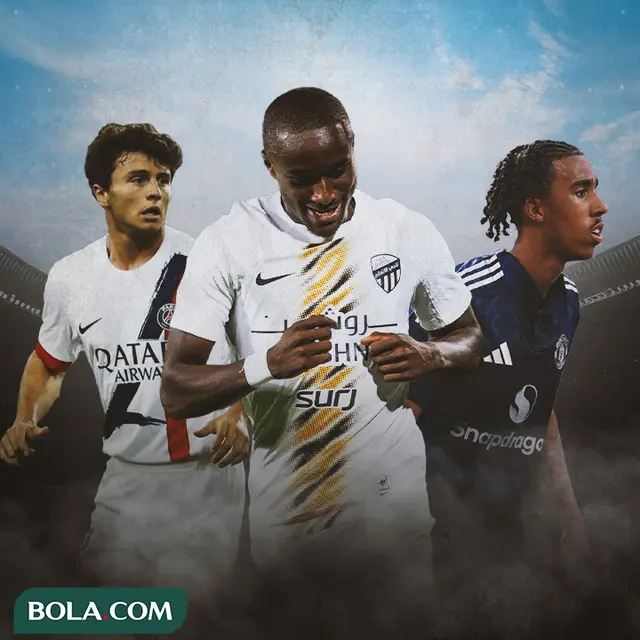 Ilustrasi - Joao Neves, Moussa Diaby, Leny Yoro