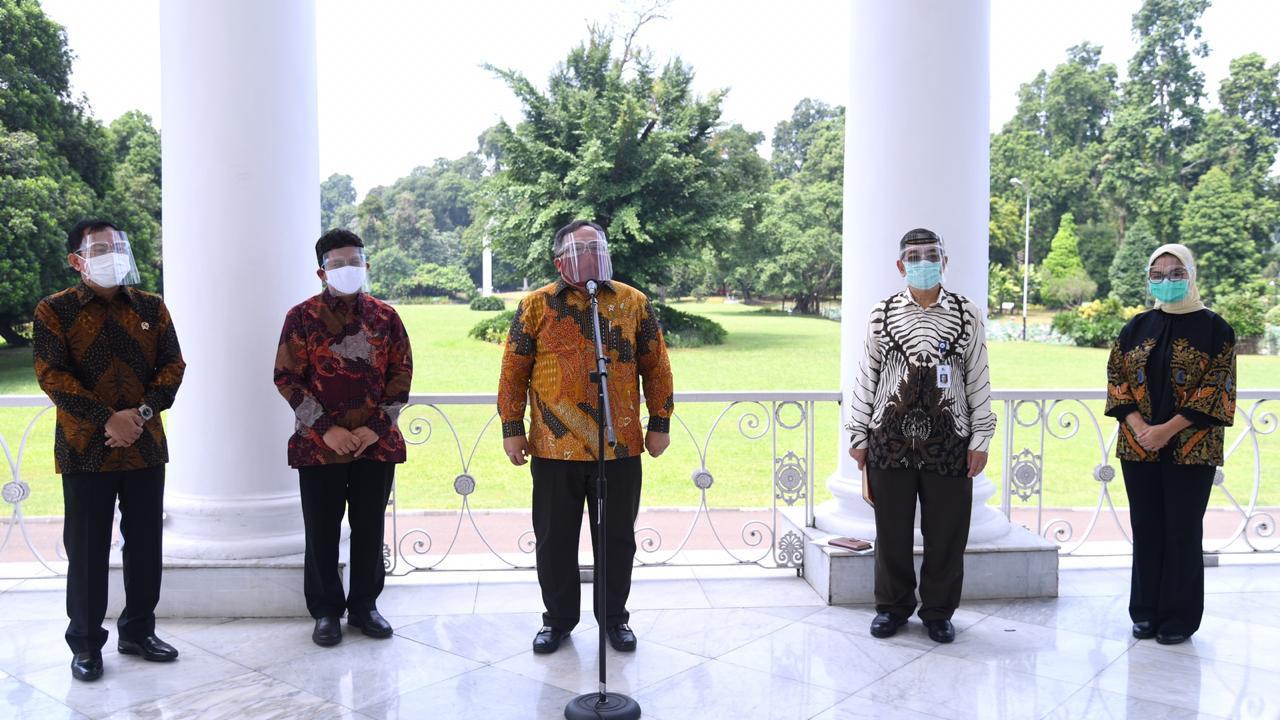 Tim Vaksin Merah Putih usai bertemu Presiden Joko Widodo di Istana Bogor pada Rabu (9/9/2020) (Foto: Biro Pers, Media, dan Informasi Sekretariat Presiden)