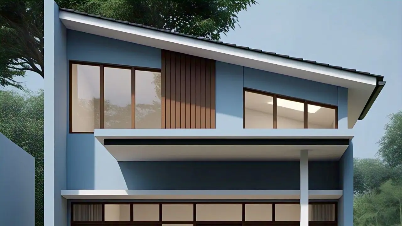 Rekomendasi Warna Cat Rumah Dua Lantai Minimalis. Foto: Meta AI