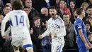 Tiga gol tersebut tercipta di babak pertama. Zagreb lebih dulu unggul di menit ke-7 melalui sundulan dari Bruno Petkovic. (AP/Frank Augstein)