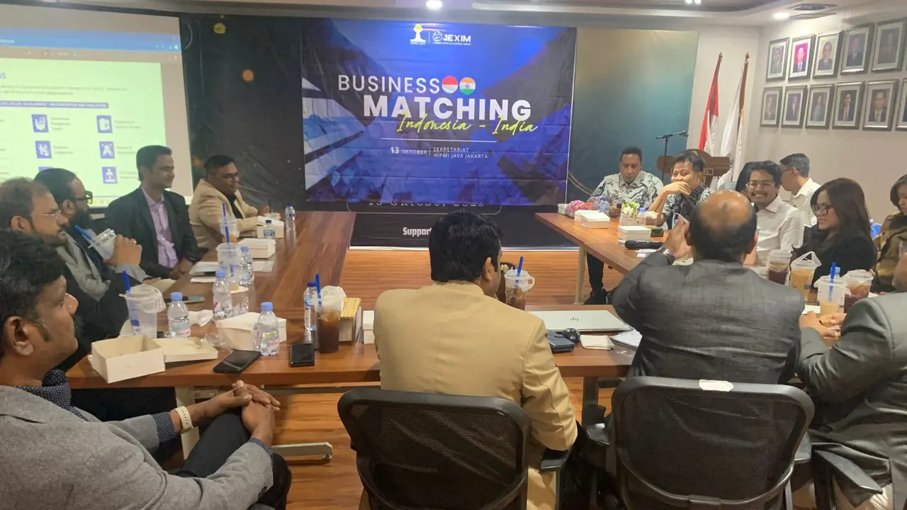 HIPMI Jaya Bidang Ekspor Impor (EXIM) sukses menggelar kegiatan Business Matching JEXIM HIPMI Jaya-India.