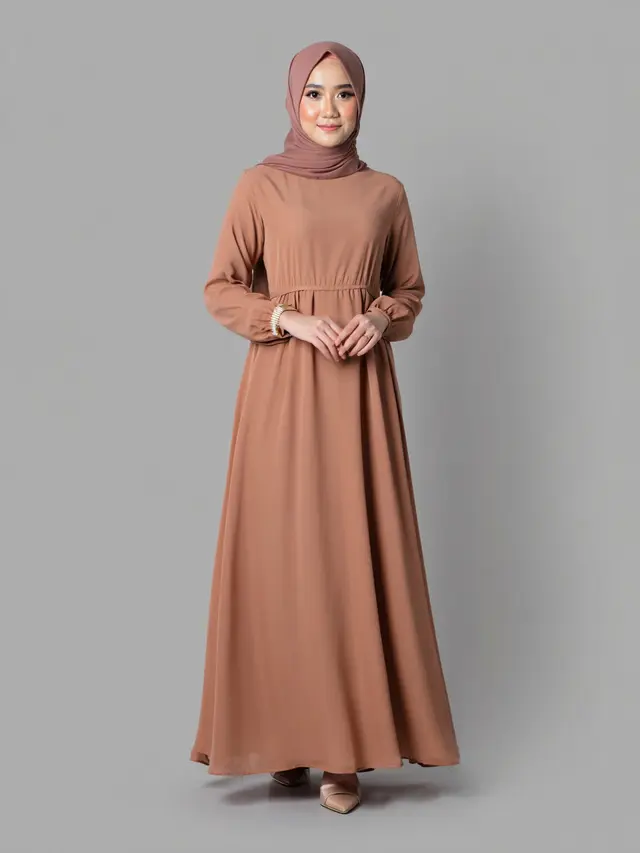 Model Gamis Agar Perut Tidak Buncit