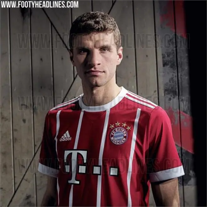 Jersey Bayern Munchen untuk musim 2017-2018 (dok. Footyheadlines)