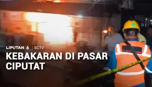 Kebakaran di Pasar Ciputat
