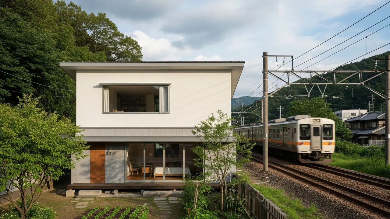Desain Rumah Minimalis di Desa Dekat Rel Kereta yang Bising tapi Tetap Nyaman