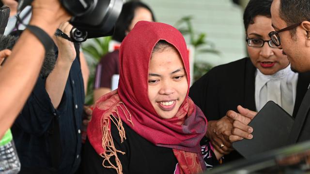 Ekspresi Siti Aisyah Usai Bebas dari Kasus Pembunuhan Kim Jong-nam