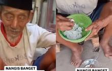 Momen Mengiris Hati Kakek Usia 105 Tahun Makan Nasi Basi, Lauknya Cuma Sambal Sisa Kemarin