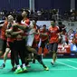 Djarum Kudus menjadi juara Kejurnas PBSI 2016 usai mengalahkan Jaya Raya Jakarta pada laga final di GOR Sritex, Solo, Sabtu (10/12/2016). (Humas PP PBSI)