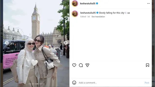 Kesha Ratuliu liburan (instagram.com/kesharatuliu05)