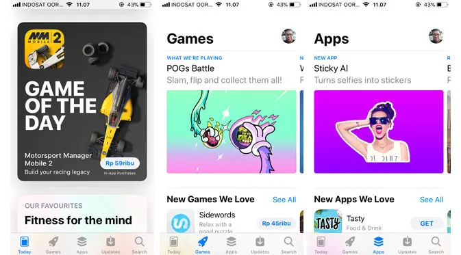 Tampilan baru App Store di iOS 11. Liputan6.com/ Yuslianson