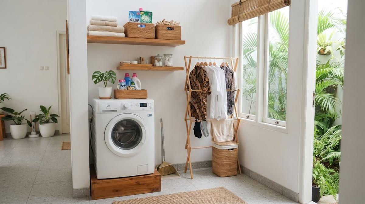 Ide Membuat Sudut Laundry Kecil Tetap Rapi dan Mudah Digunakan
