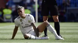 Mariano Diaz. Dipulangkan Real Madrid dari Olympique Lyon pada awal musim 2018/2019 setelah tampil mengesankan dalam 2 musim di Liga Prancis. Nyatanya, penampilannya tak sesuai harapan akibat sering dilanda cedera. Musim ini ia baru bermain 1 kali di LaLiga. (AFP/Javier Soriano)