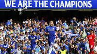 Selebrasi John Terry usai menjebol jala Liverpool (Reuters/Eddy Keogh)