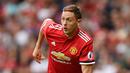 5. Nemanja Matic – Kehadiran mantan pemain Chelsea  ini membuat Paul Pogba dan Marouane Fellaini bisa menjelajah lebih jauh ke depan. Meski berusia 28 tahun, tapi Ia terlihat segar dan telah mendominasi lini tengah MU. (AFP/Oli Scarff)