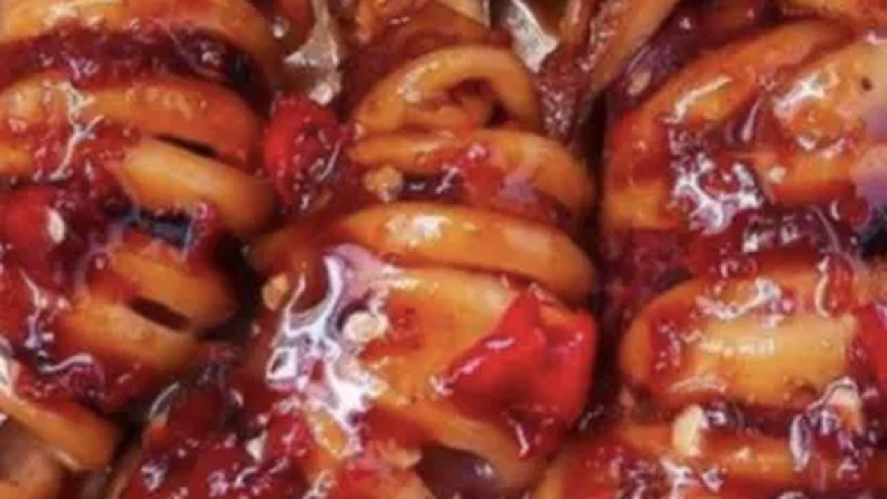 4. Cumi Bakar Saus Asam Pedas