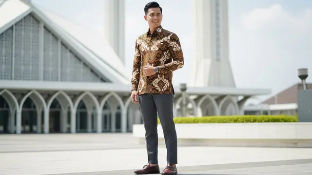 Kemeja Batik Elegan Dipadukan Celana Bahan/Gemini AI