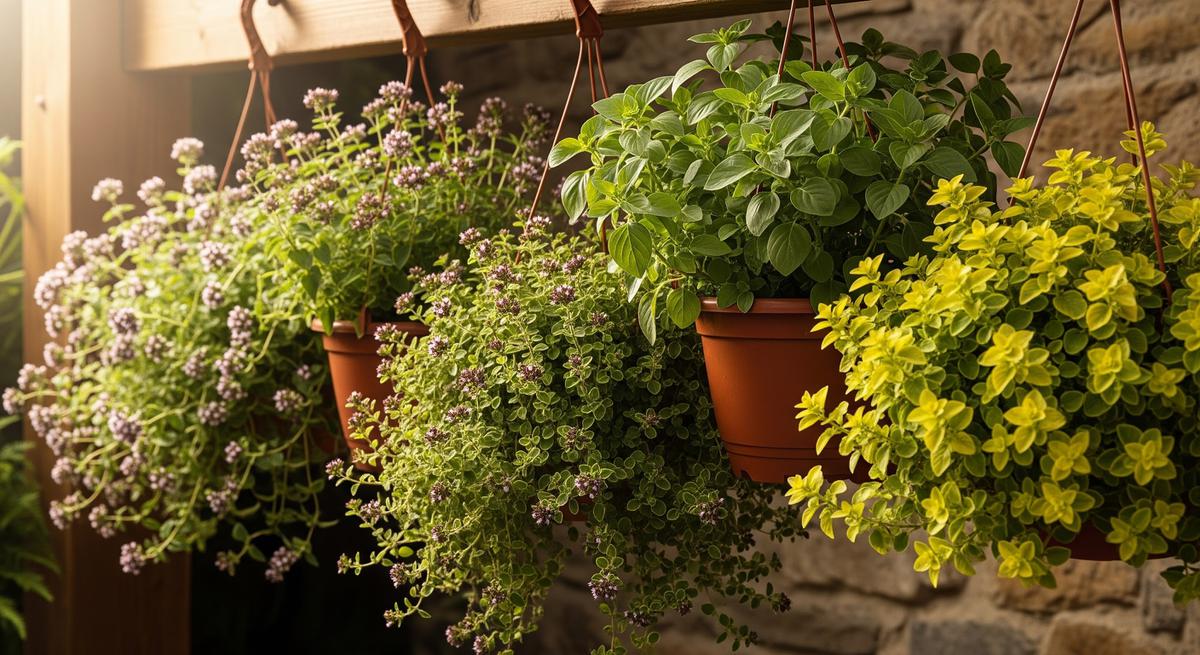 Tanaman Oregano di Pot Gantung