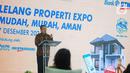 Direktur Utama Bank BTN Haru Koesmahargyo memberi sambutan pada acara Lelang Properti Expo 2021 di Menara BTN, Jakarta, Selasa (7/12/2021). Bank BTN mengerahkan 25 kantor cabang perseroan untuk memasarkan hampir 250 unit hunian menggunakan skema lelang kepada para investor. (Liputan6.com/HO/BTN)