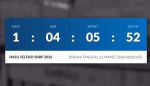 Pengumuman SNBP (https://snbp.ui.ac.id/timer.html)