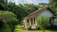 7 Contoh Rumah Sederhana untuk Hari Tua dengan Halaman Belakang Luas untuk Kebun Santai