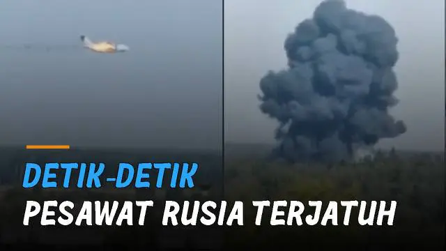 VIDEO: Detik-Detik Pesawat Militer Rusia Terjatuh Saat Lakukan Uji Terbang