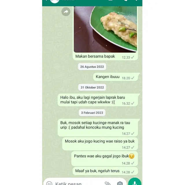 Ibunda Sudah Wafat, 6 Chat Rindu ke Ibu Meski Tidak Dibalas Ini Bikin Sedih