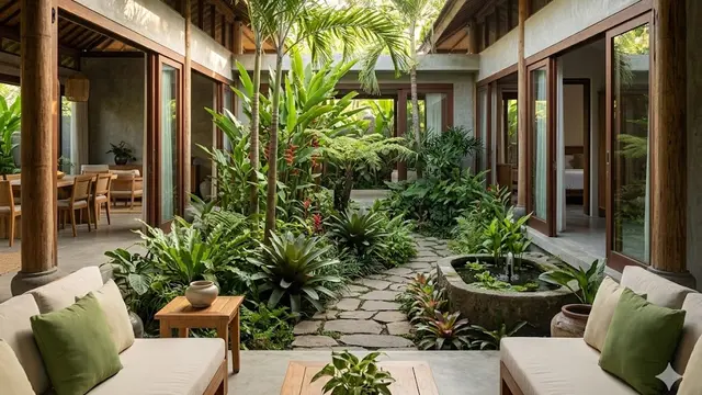 Rumah Desa dengan Taman Dalam (Inner Courtyard)