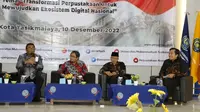 Talkshow 'Transformasi Perpusnas Untuk Mewujudkan Ekosistem Digital Nasional' di Universitas Muhammadiyah Tasikmalaya (UMTAS), Sabtu (10/12/202). (Liputan6.com/ Ist)