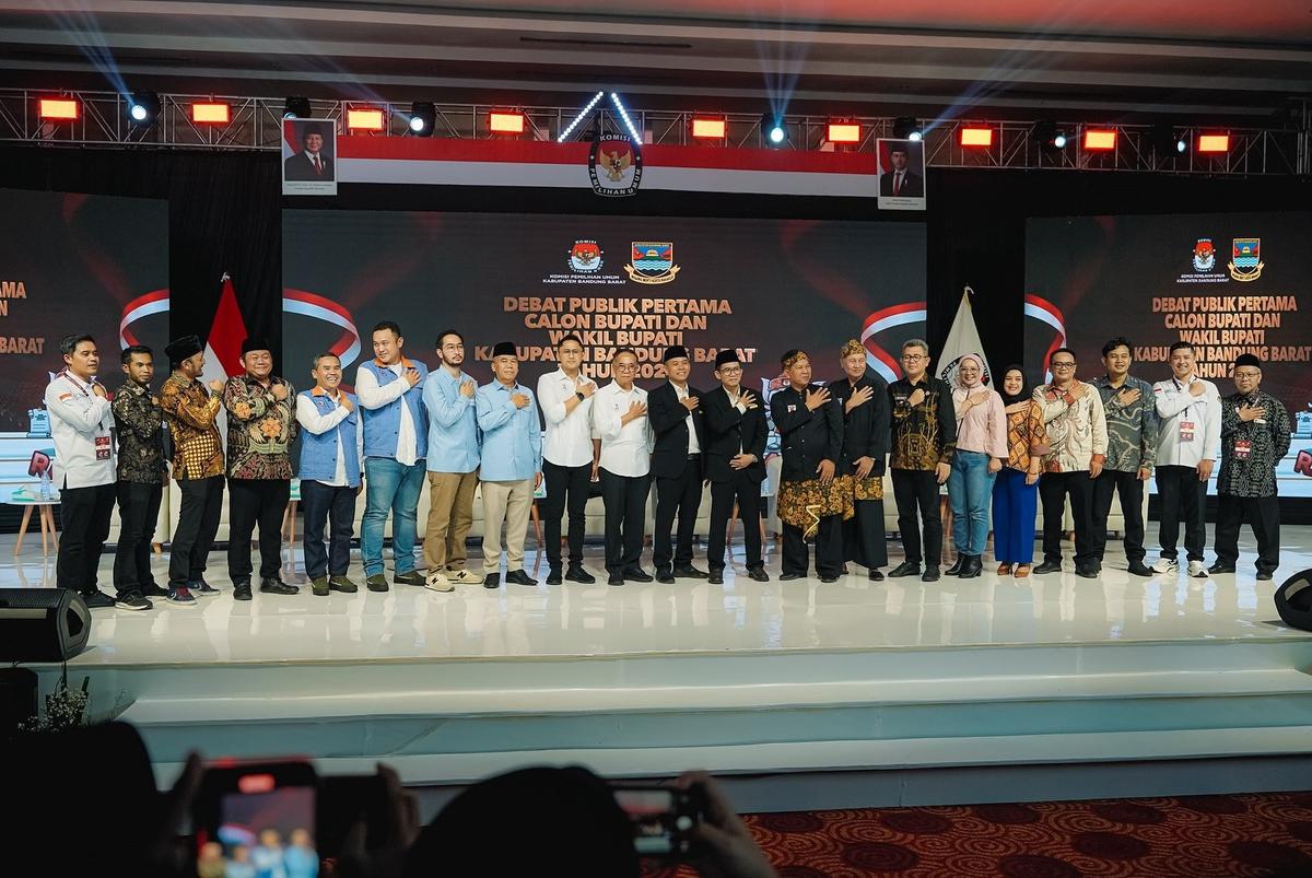 Bersaing di Pilbup Bandung Barat, 7 Potret Jeje Govinda, Hengky Kurniawan sampai Gilang Dirga di Momen Debat