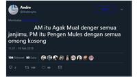 Pelesetan Perbedaan AM dan PM (Sumber: Twitter)